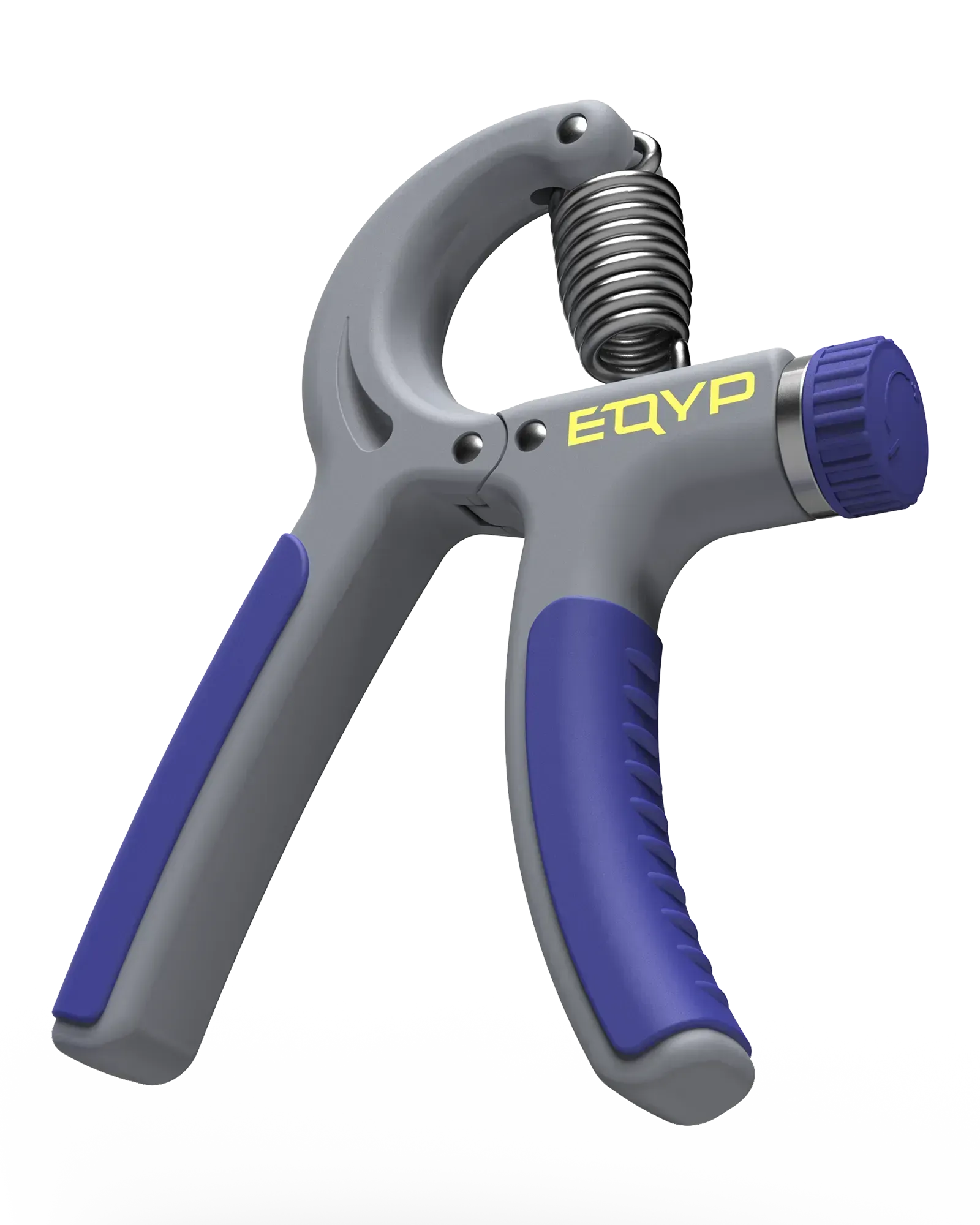 Hand grip trainer with blue and gray handles