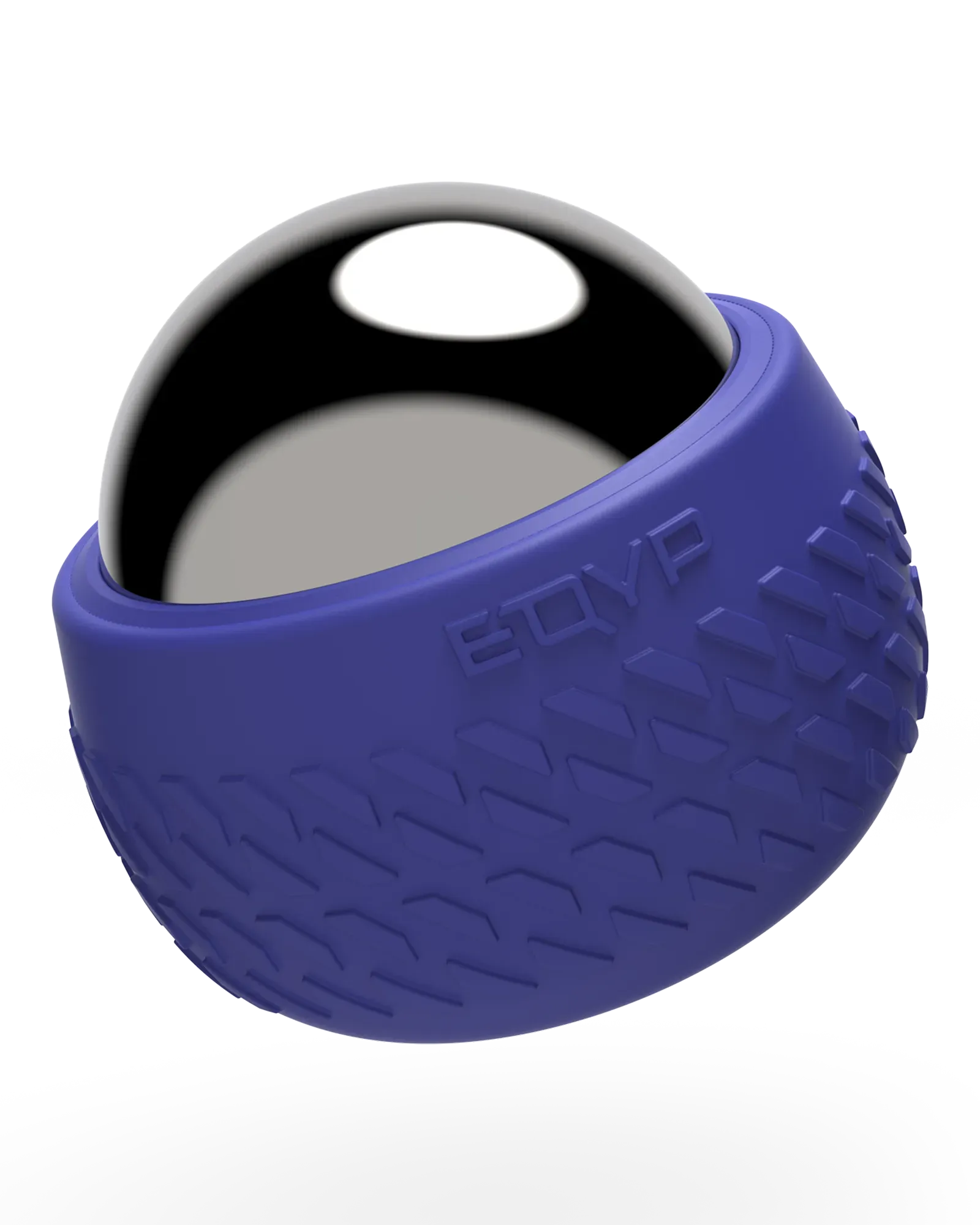 EQYP Iceworks Cold Roll-On Massager front view with stainless steel chill core and textured grip shell