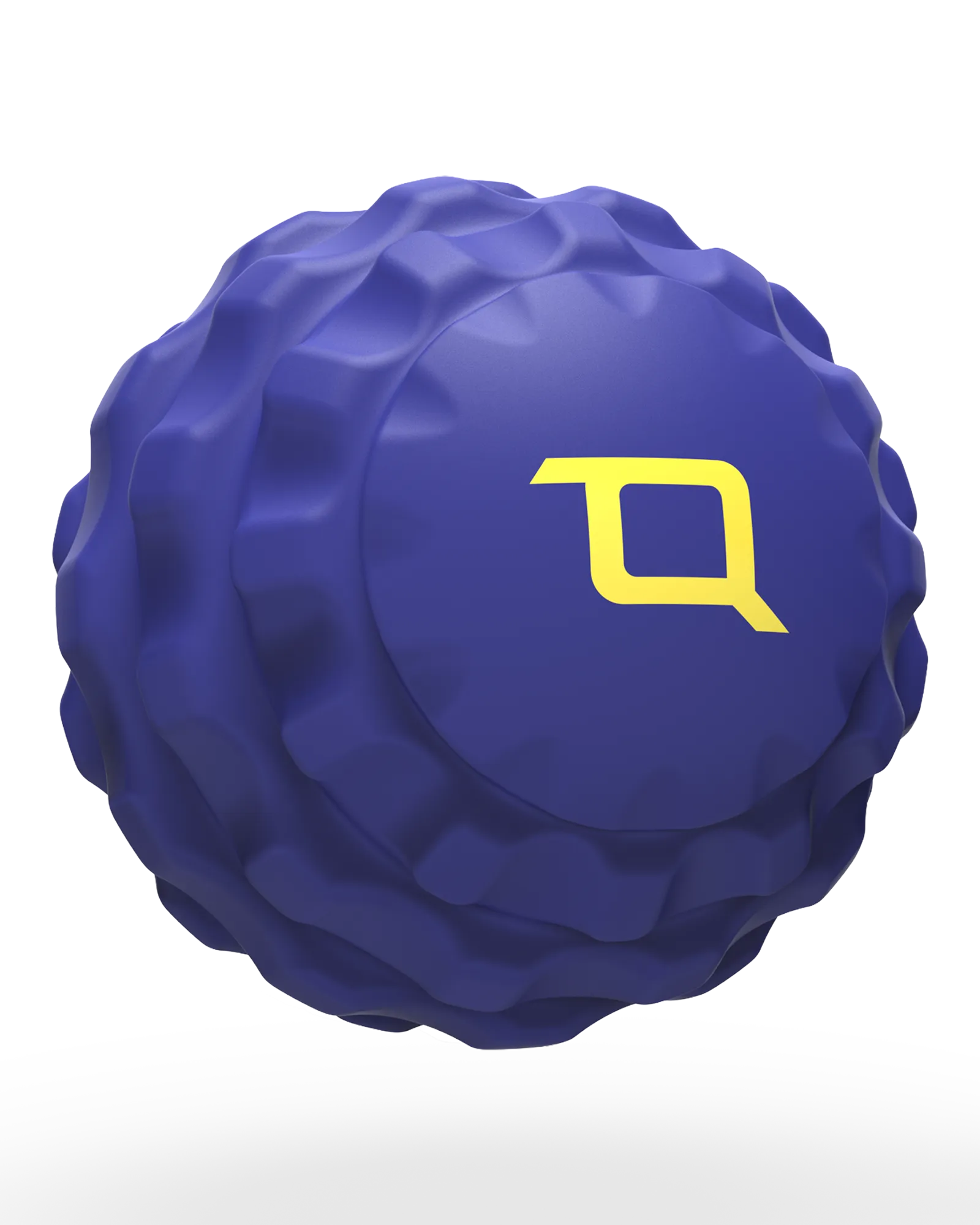 EQYP Medium Massage Ball front view in blue with multi-surface texture for back and hip release