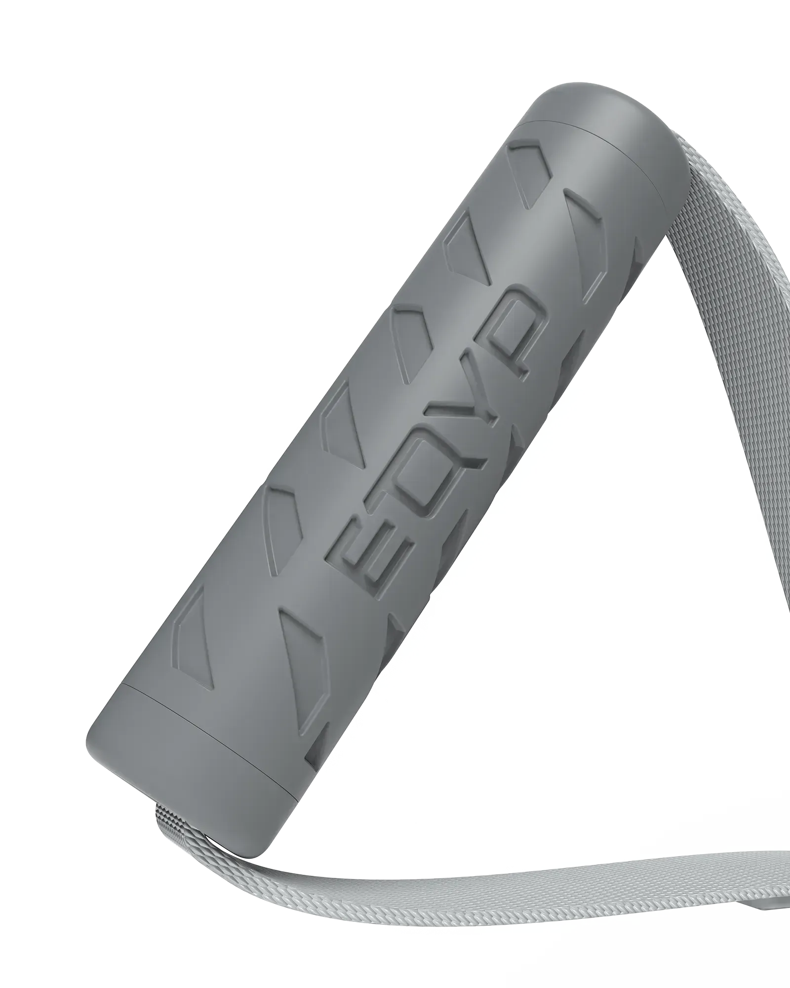 EQYP Power Tubes with Handles close-up showing textured rubber grip and logo detail