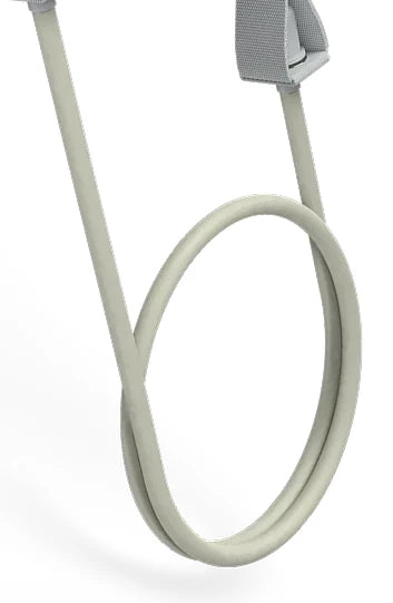 EQYP Power Tubes with Handles Extra Heavy (60 lbs) close-up of light gray latex resistance tube