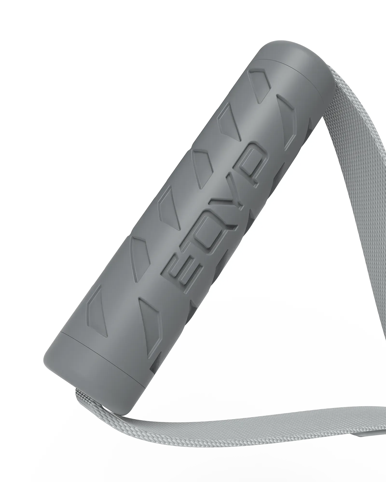 EQYP Power Tubes Handles close-up showing textured rubber grip and logo detail