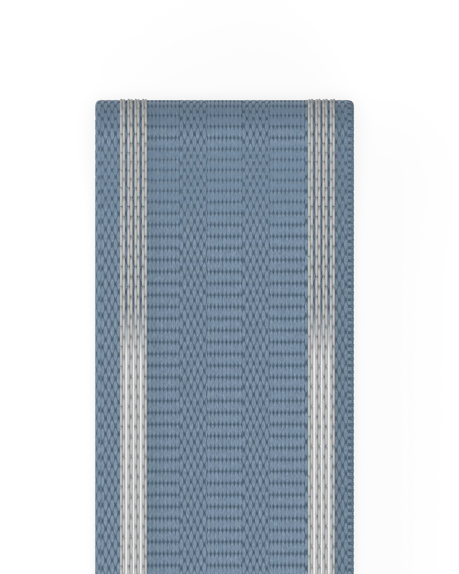 EQYP blue elastic wide squat band close-up showing textured fabric and silver stripe detailing