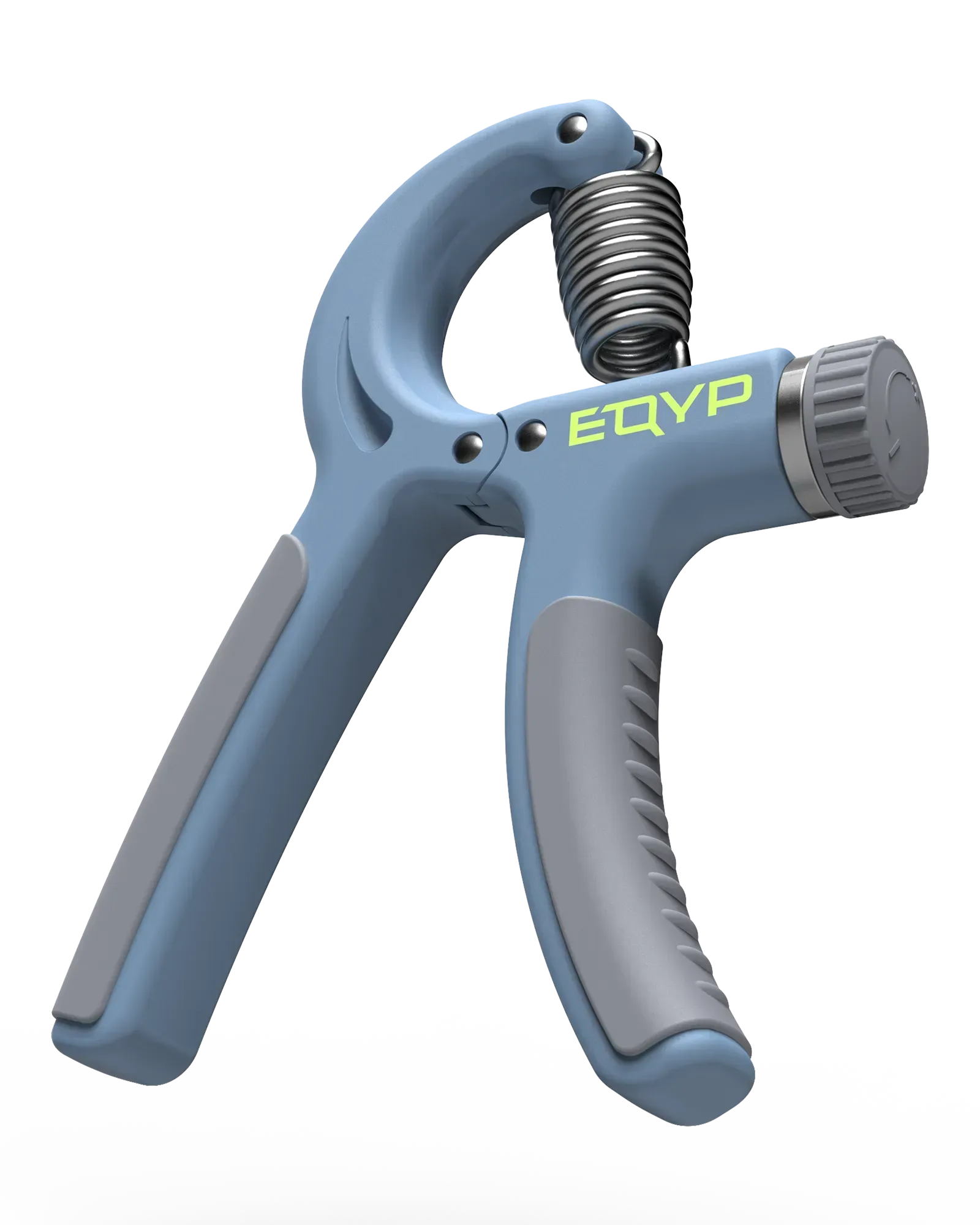 Hand grip trainer with blue and gray design