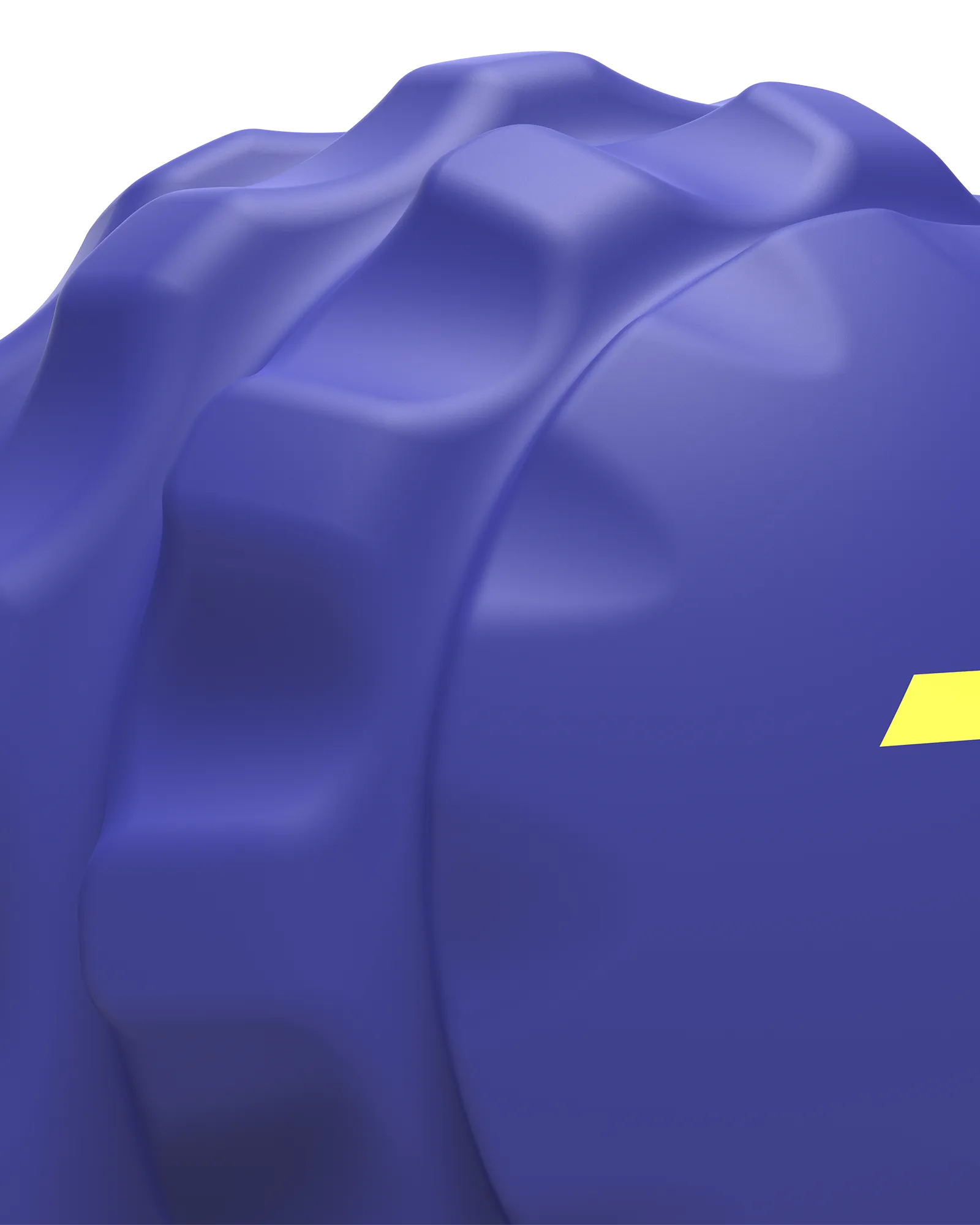 Medium sized blue EQYP massage ball with textured surface for muscle recovery