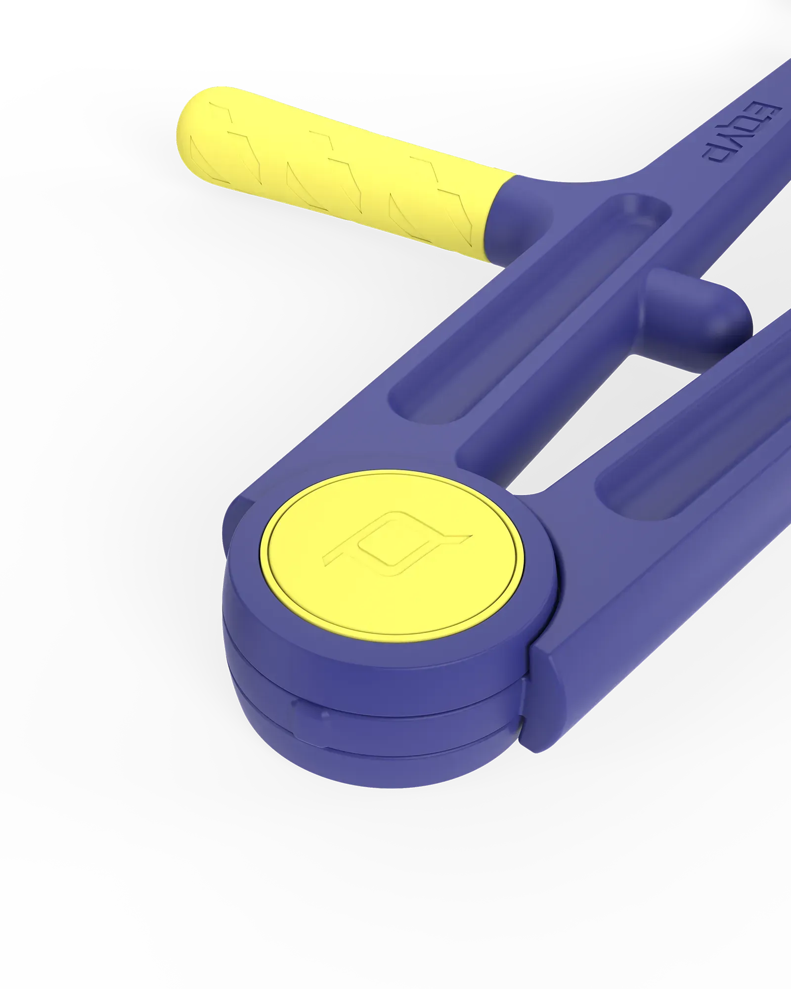 Closeup of foldable muscle hook recovery massager tool 